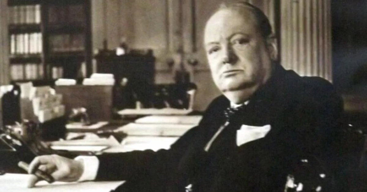 Winston Churchill with a cigar